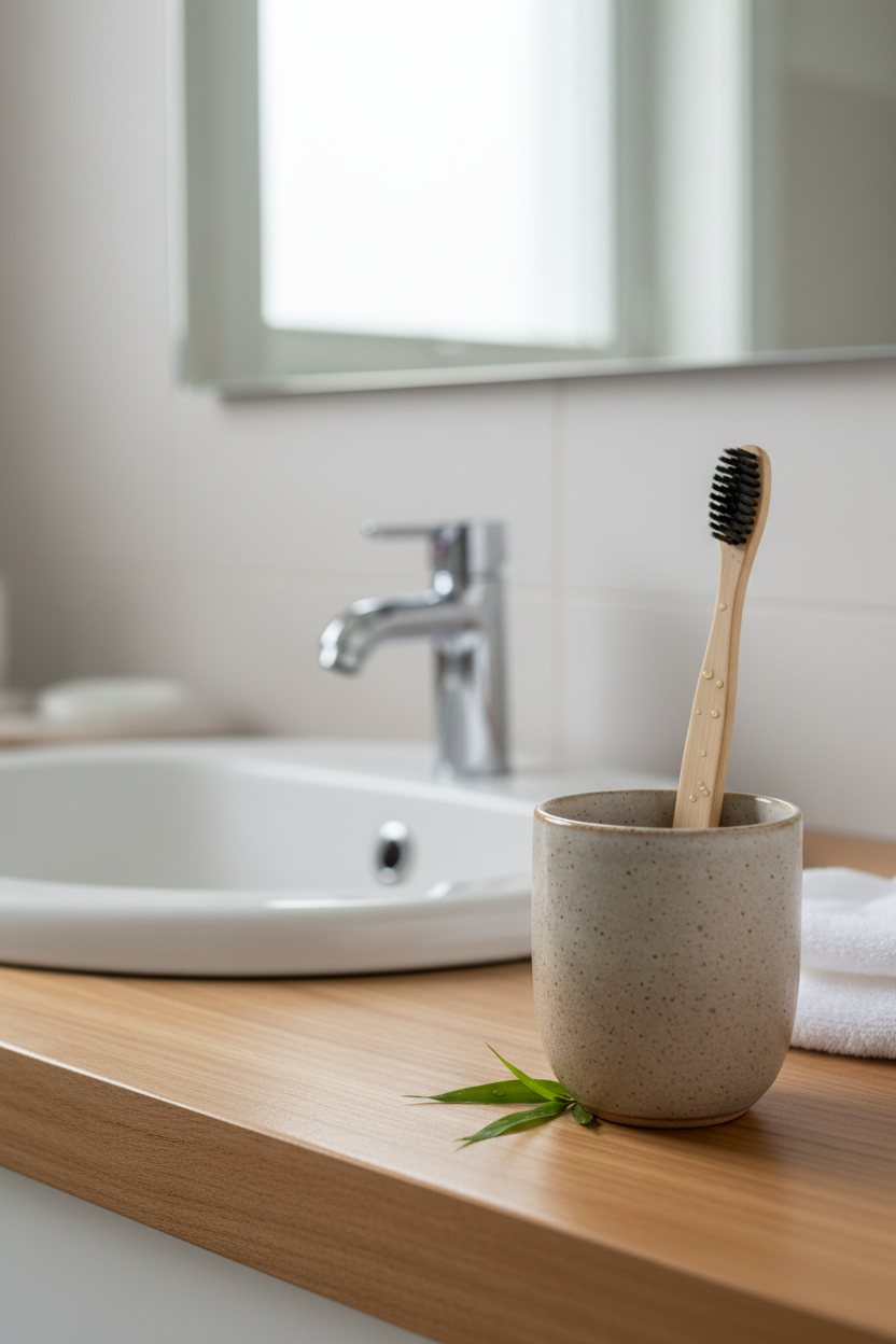 Bamboo Toothbrush with Charcoal Bristles