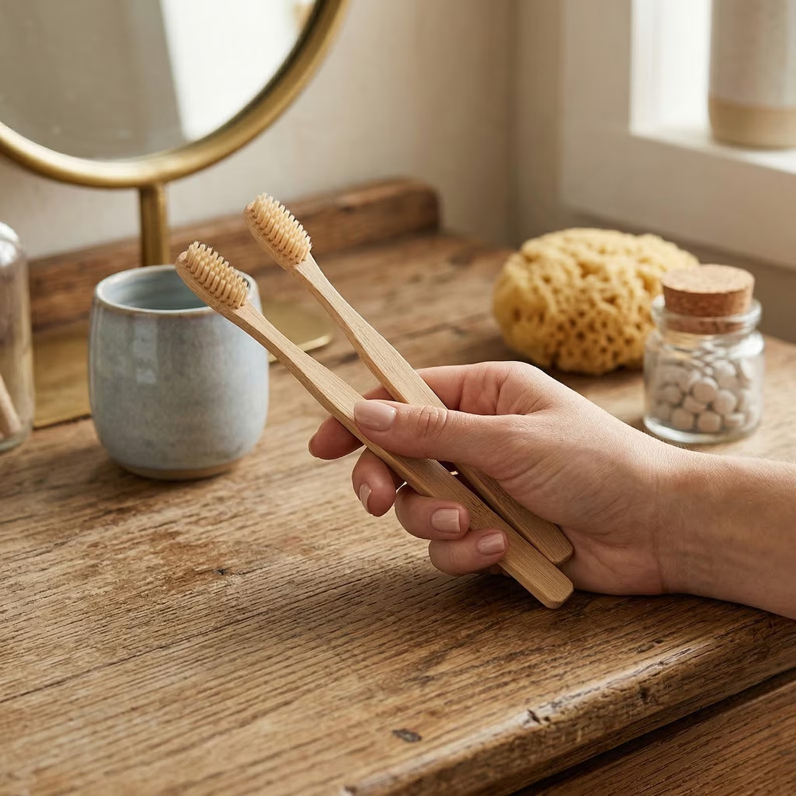 Bamboo Toothbrush with Boar Hair Bristles