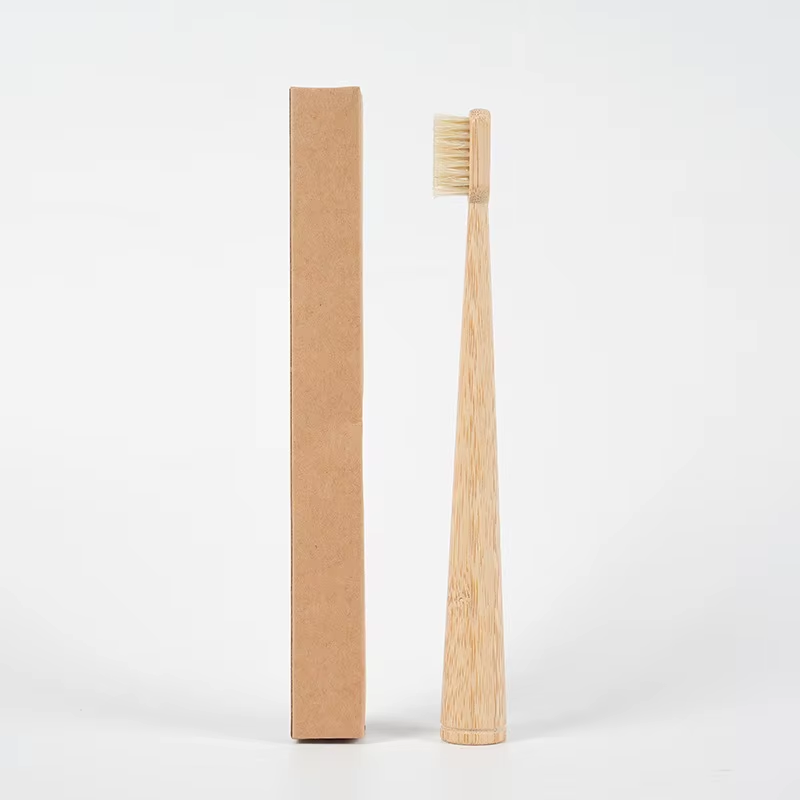 Bamboo Toothbrush with Natural Bristles - Tapered Handle